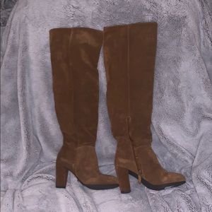 Brown suade boots